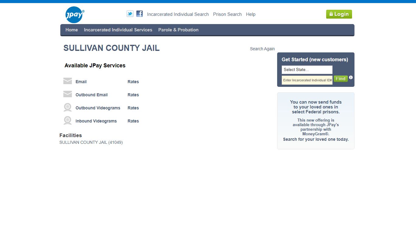 SULLIVAN COUNTY JAIL - JPay